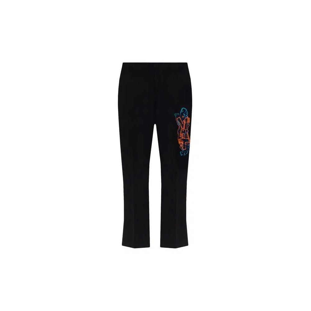 Брюки Off-White Graf Coupe Slim Pant 'Black/Fluorescent Orange' 1