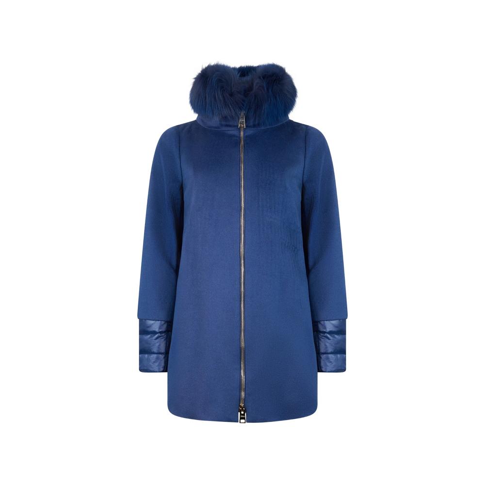 faux-fur trim hooded jacket 1