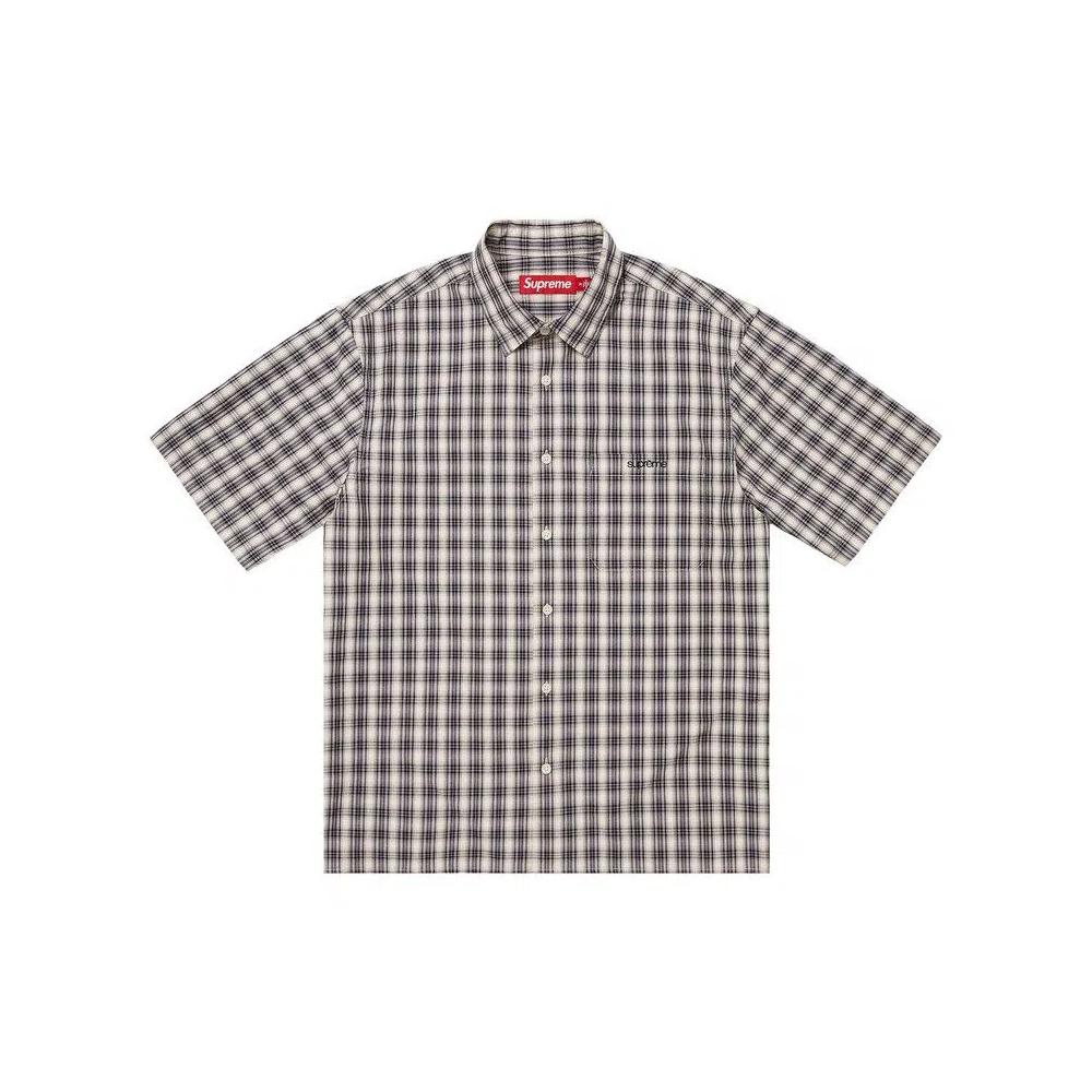 Рубашки и топы Supreme Mini Plaid Short-Sleeve Shirt 'Stone' 1