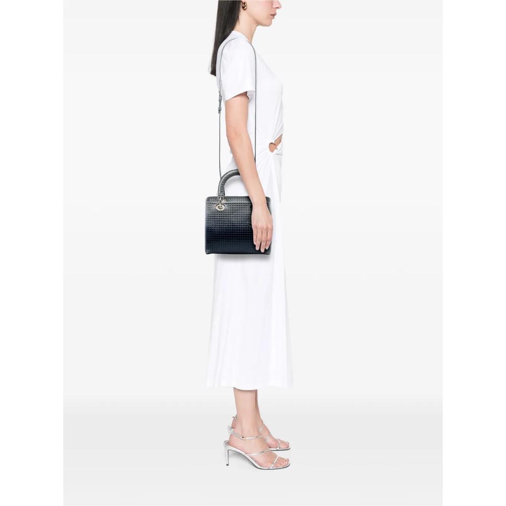 Сумка-сэтчел Ombre Metallic Patent Microcannage Lady Dior среднего размера (2016 год) 2