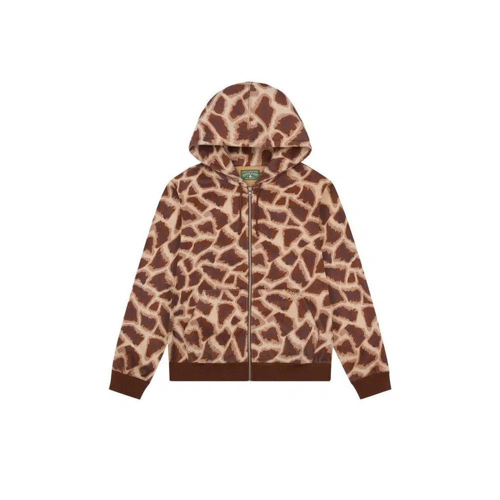 Худи Denim Tears Faux Fur Giraffe Print Hoodie 'Brown' 1