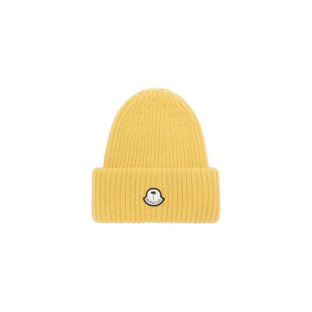 Бини Moncler x Palm Angels Tricot Beanie Hat «Yellow» 1