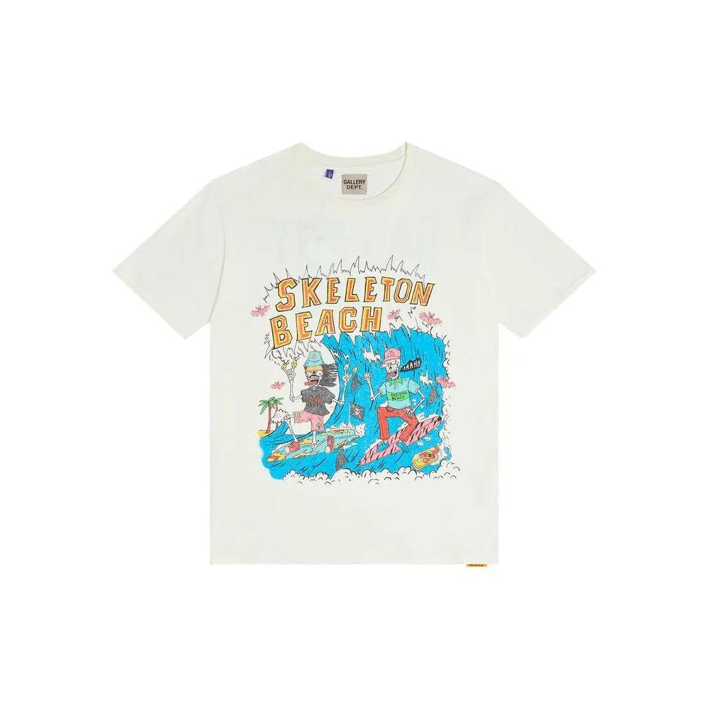 Топы Gallery Dept. Skeleton Beach Surf Tee 'Light Archival White' 1