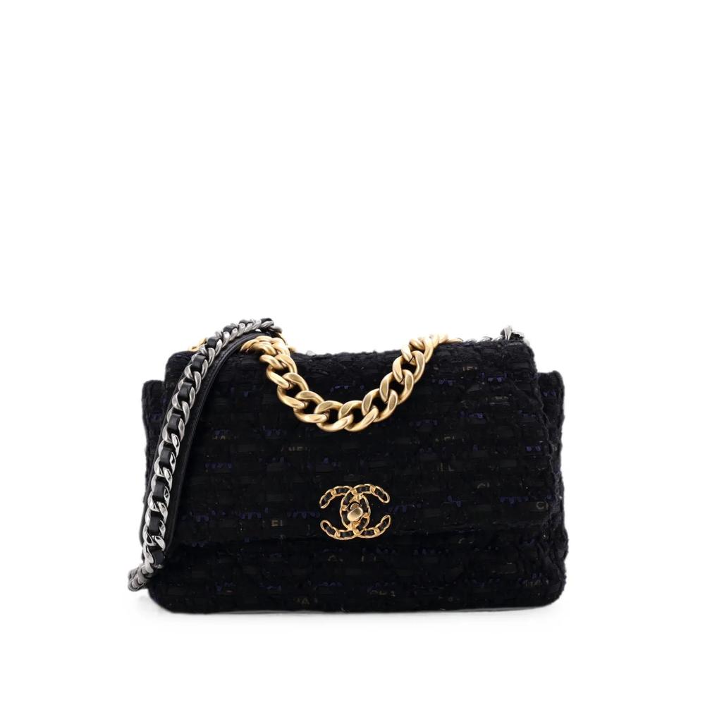 Большая сумка через плечо 19 Flap Bag Quilted Tweed and Ribbon 1