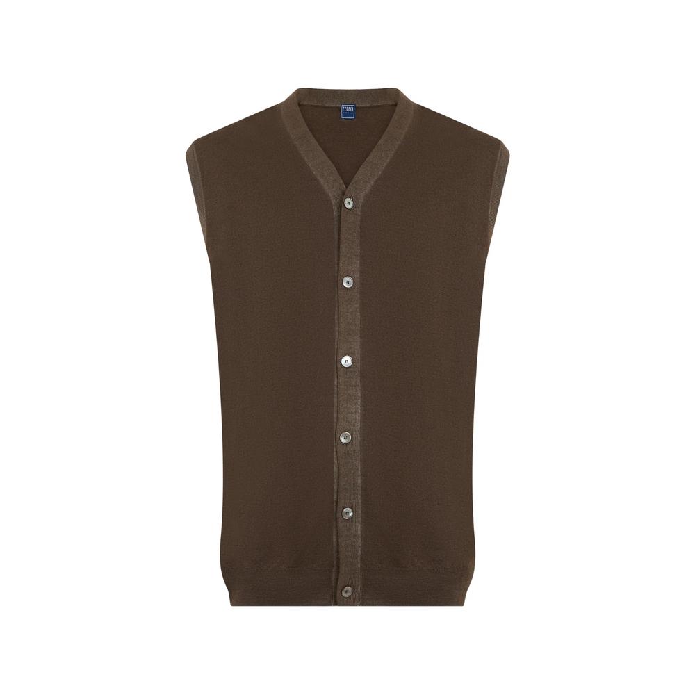 sleeveless V-neck vest 1