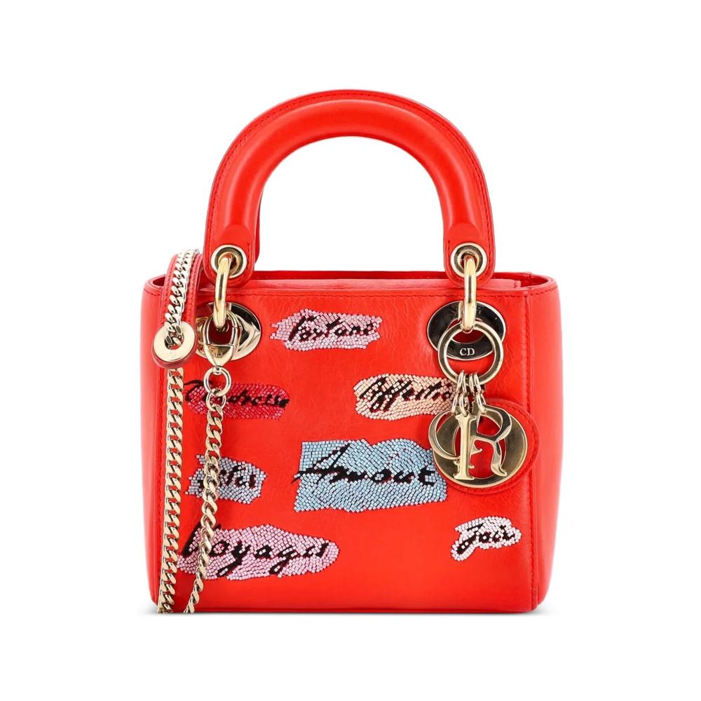 Мини-сумка на плечо Lady Dior Chain Bag Beaded Leather Mini 1
