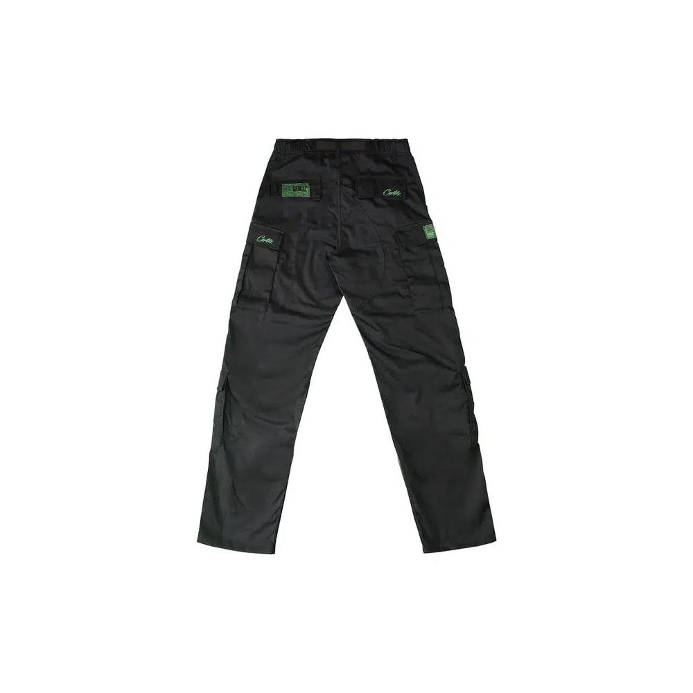 Карго-штаны Corteiz Mula Guerillaz Cargos 'Black/Green' 2
