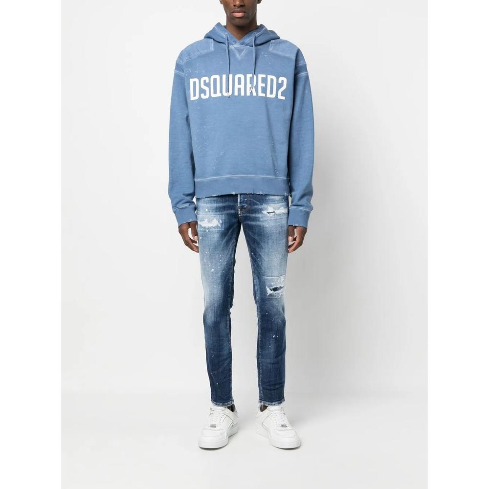 logo-print distressed hoodie 2