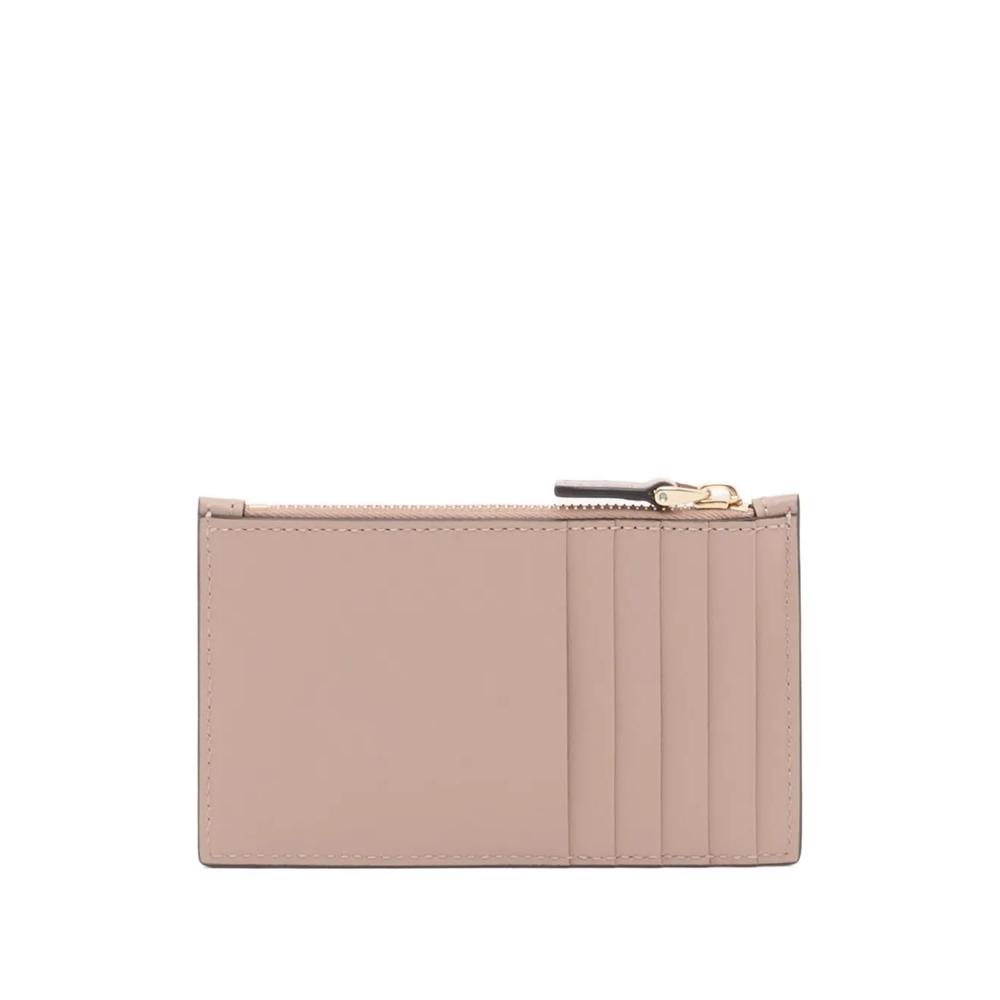 VLogo Walk zipper card holder in calfskin 2