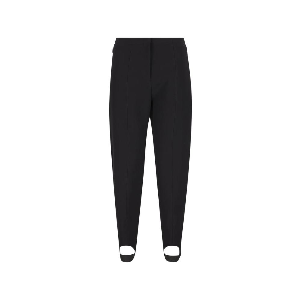 stirrup-hem calf-leather-pocket trousers 1