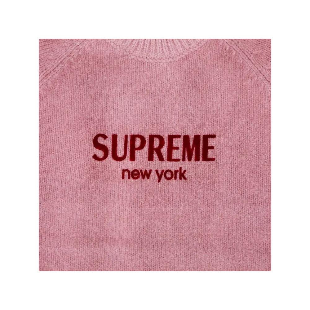 Свитера Supreme Flocked Logo Sweater 'Pink' 2