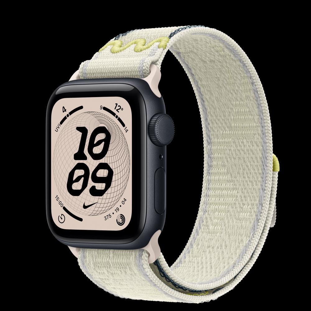 Apple Watch SE 3 40 мм, GPS, алюминий, Midnight, ремешок Chalk Calm Nike Sport Loop 1