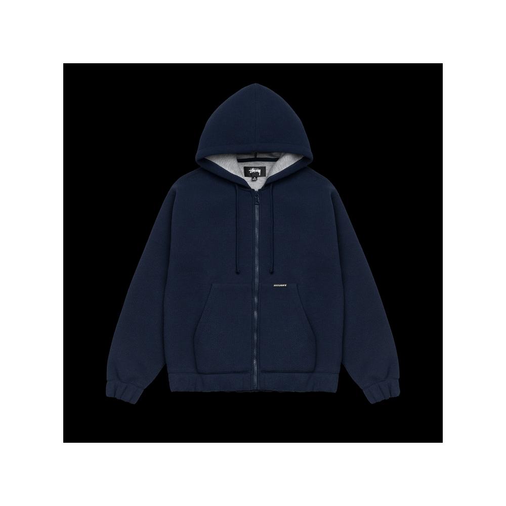 Толстовки на молнии Stussy Bonded Jersey Zip Hoodie 'Navy' 1