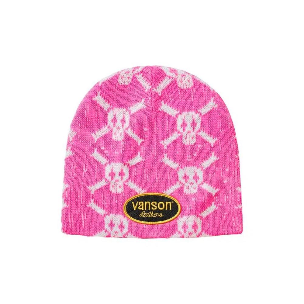 Бини Supreme x Vanson Leathers Skull Beanie 'Pink' 1