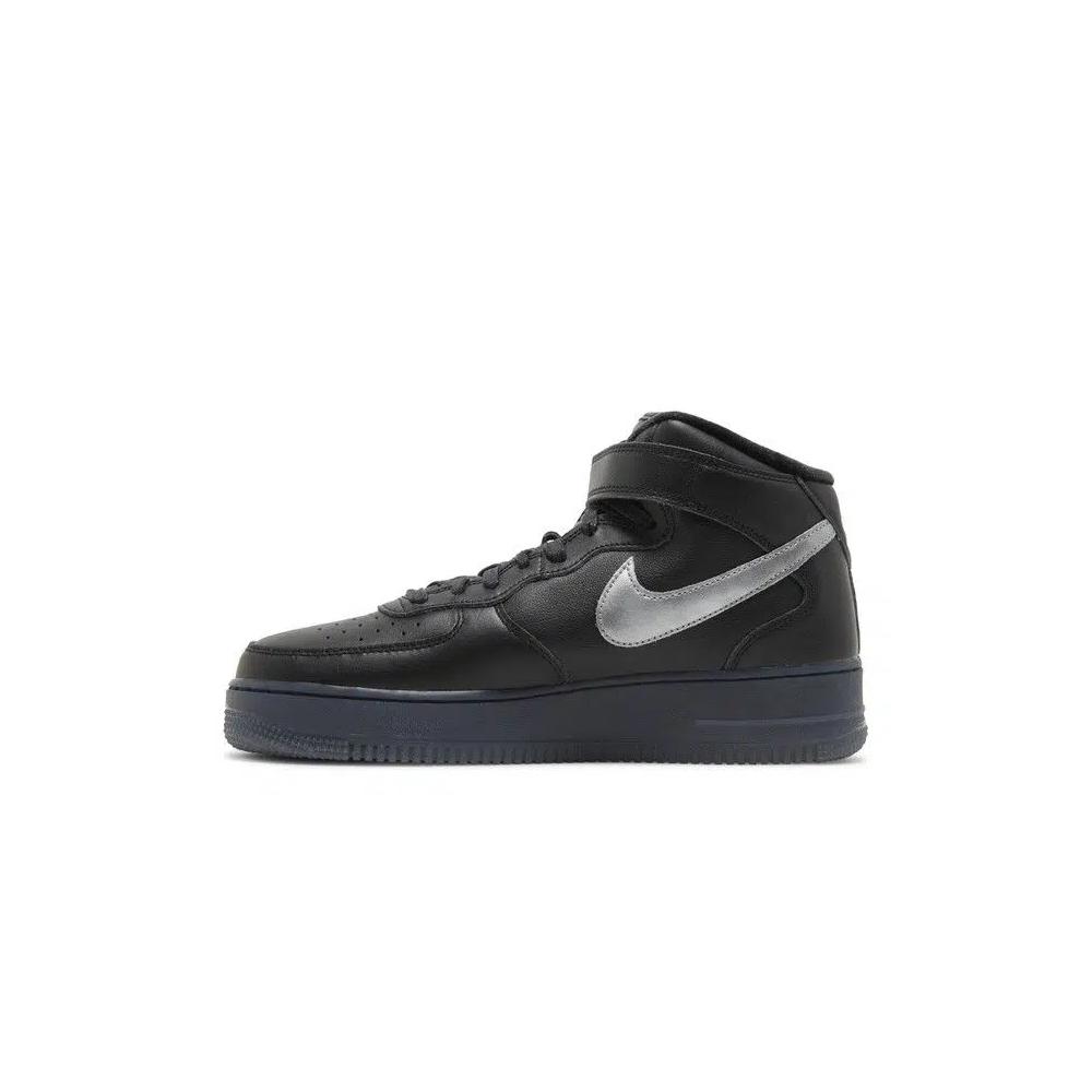 Кроссовки Nike Air Force 1 Mid Premium 'Black Metallic Silver' 3