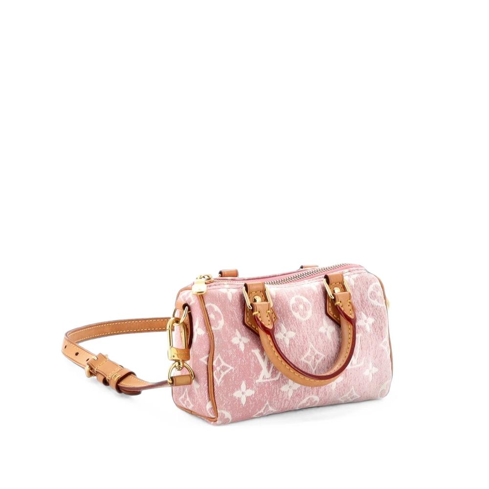 Speedy Bandouliere NM Bag Monogram Jacquard Denim Nano crossbody bag 1