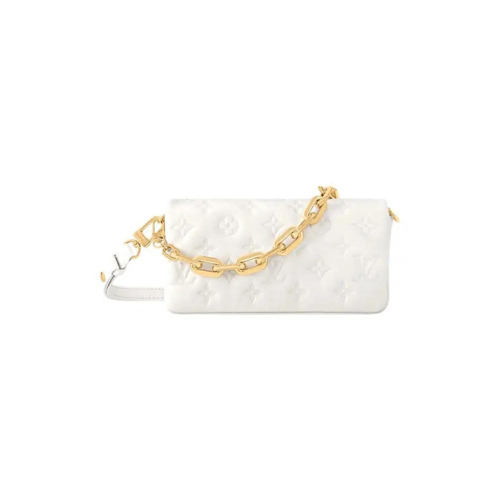 Сумки через плечо Louis Vuitton Pochette Coussin 'Cream Monogram Embossed Lambskin Leather' 1
