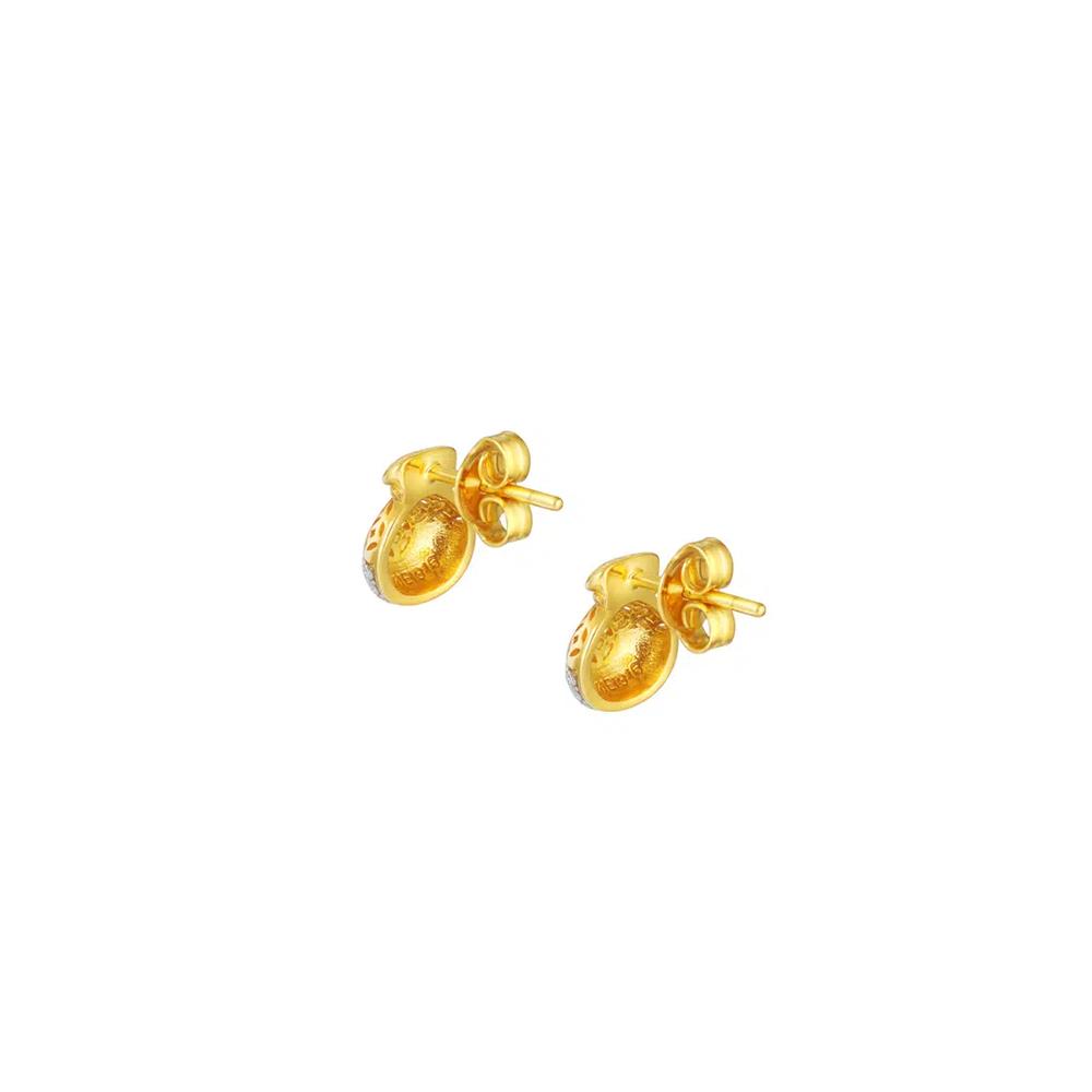 TOMEI Diamond Cut Collection серьги-мешочки для денег, желтое золото 916/22K 2