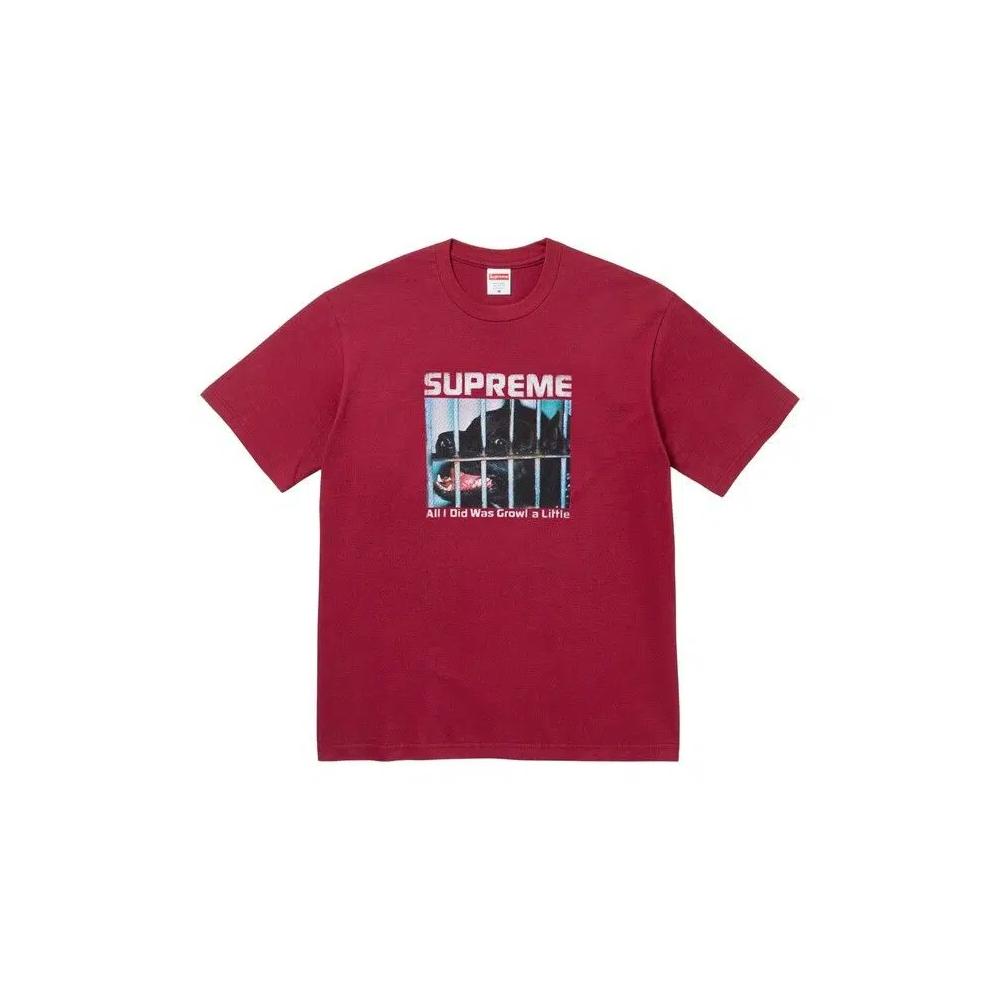 Футболка Supreme Growl Tee 'Cardinal' 1