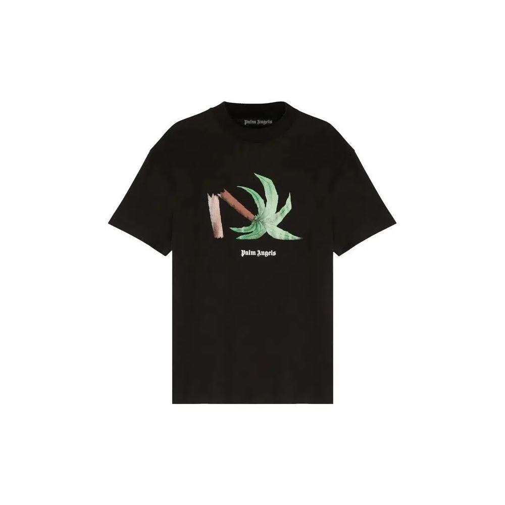 Футболки Palm Angels Broken Palm Classic Tee 'Black/Green' 1