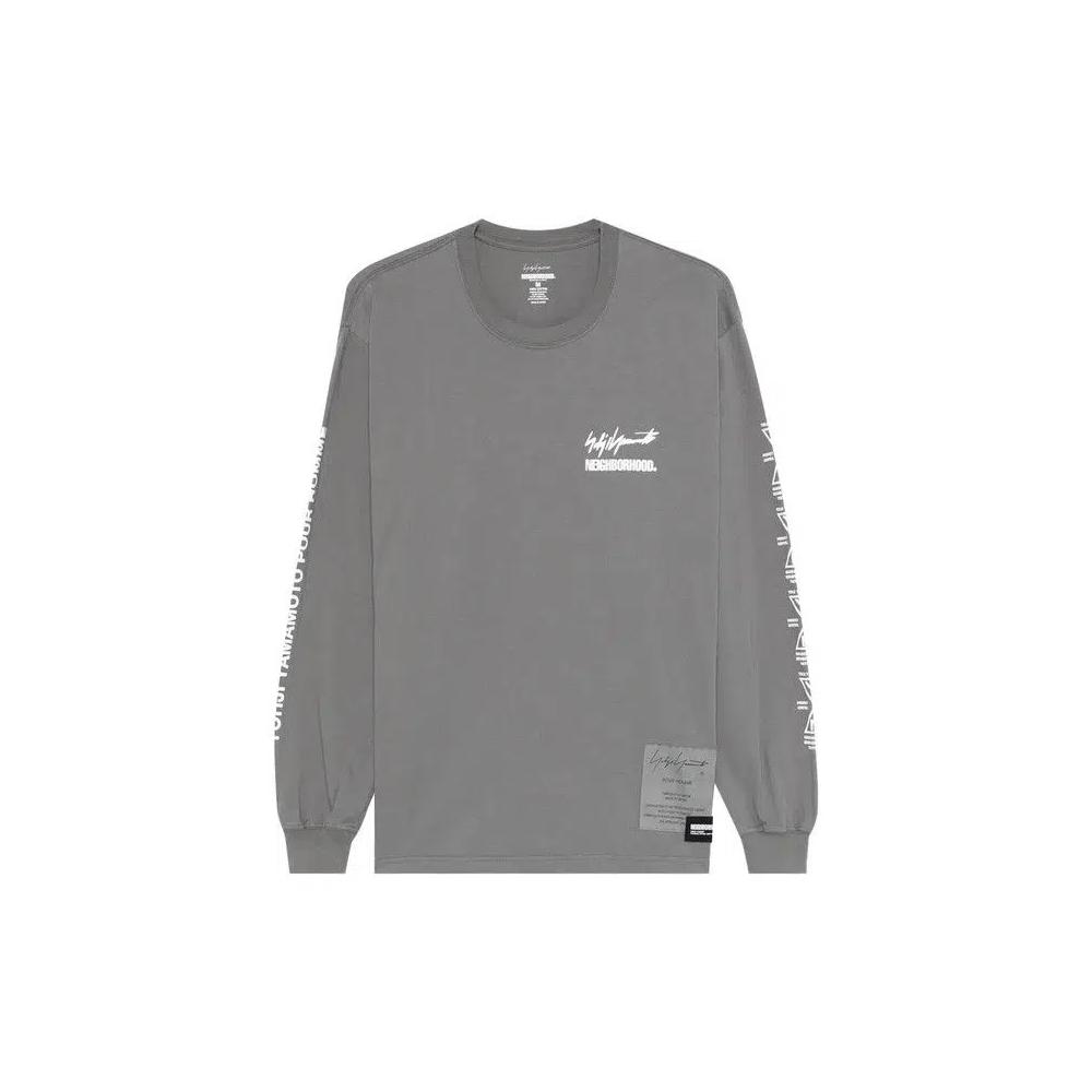 Футболки с длинным рукавом Yohji Yamamoto Pour Homme Long-Sleeve T-Shirt «Серый» 1