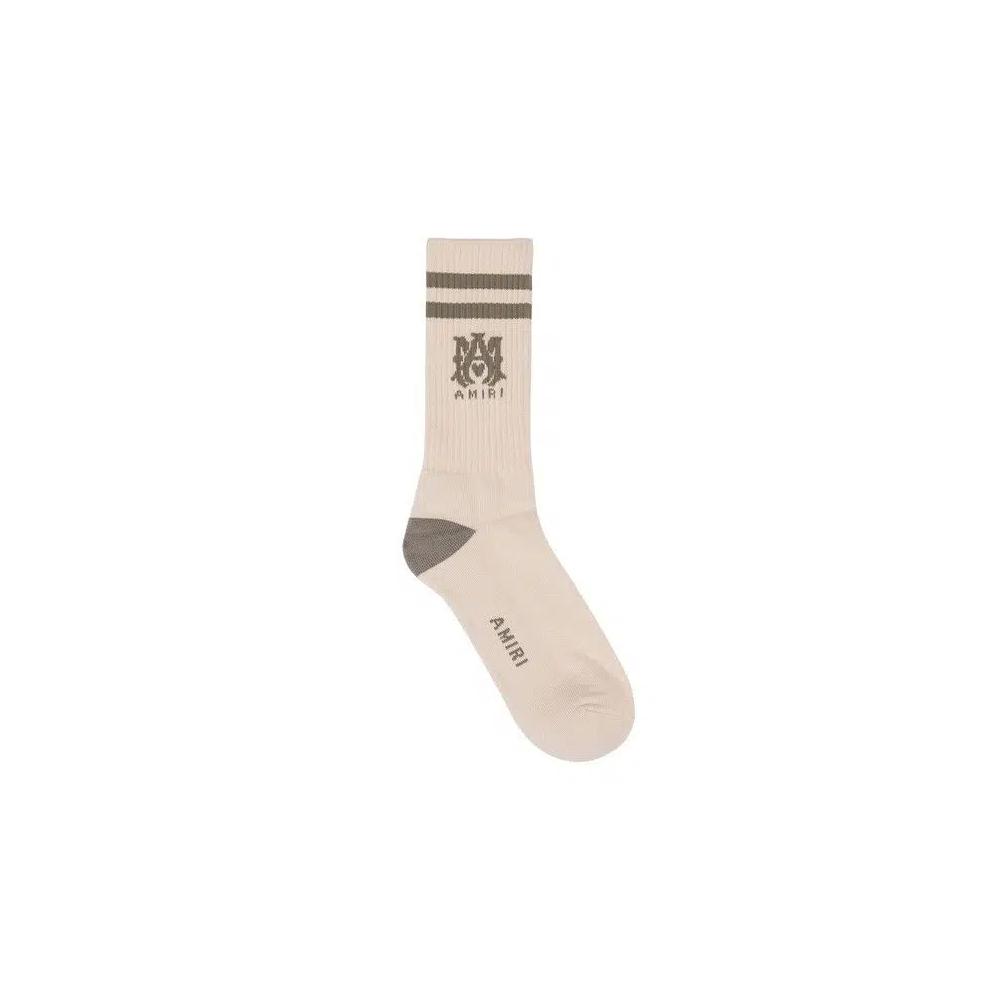 Носки и колготки Amiri Alabaster Ma Stripe Socks 'Cream' 1