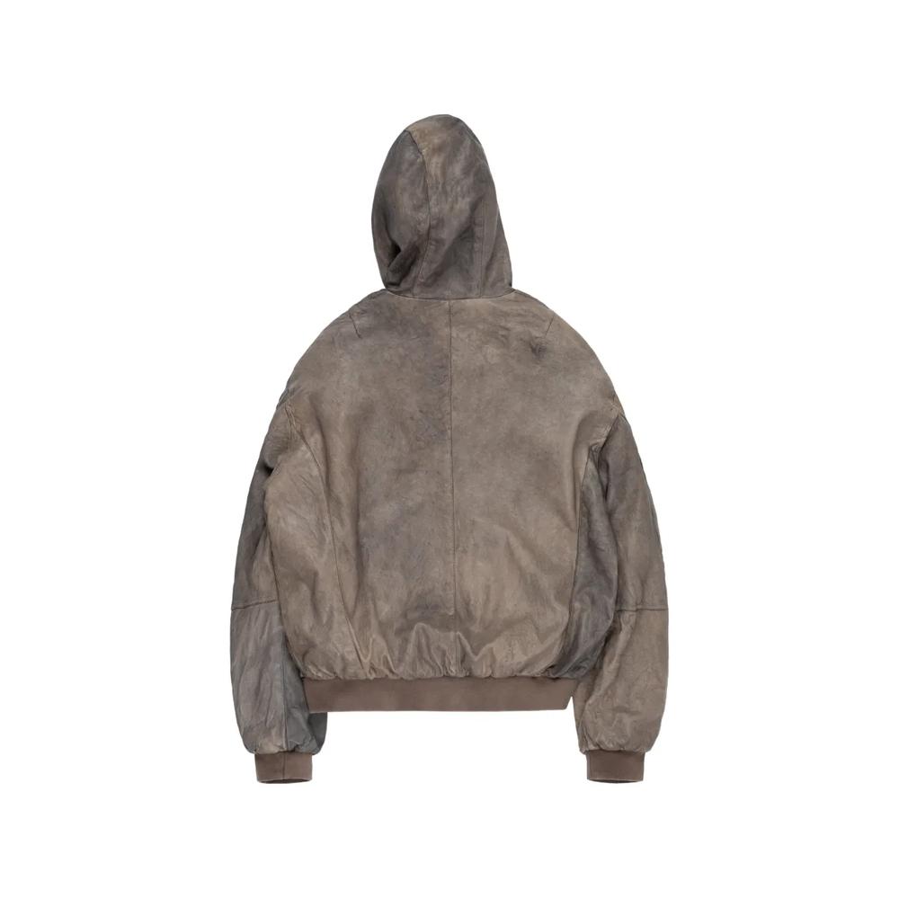 hooded leather bomber jacket 2
