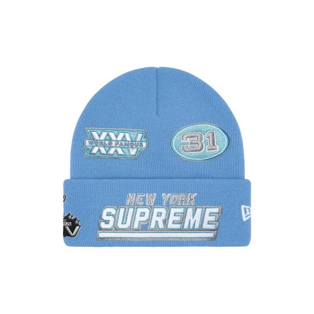 Бини Supreme New Era Football Beanie 'Light Blue' 1