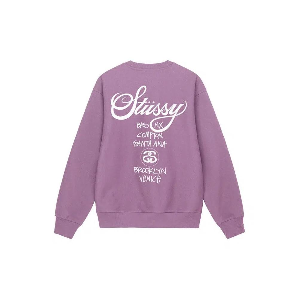 Свитшоты Stussy World Tour Crew 'Orchid' 2