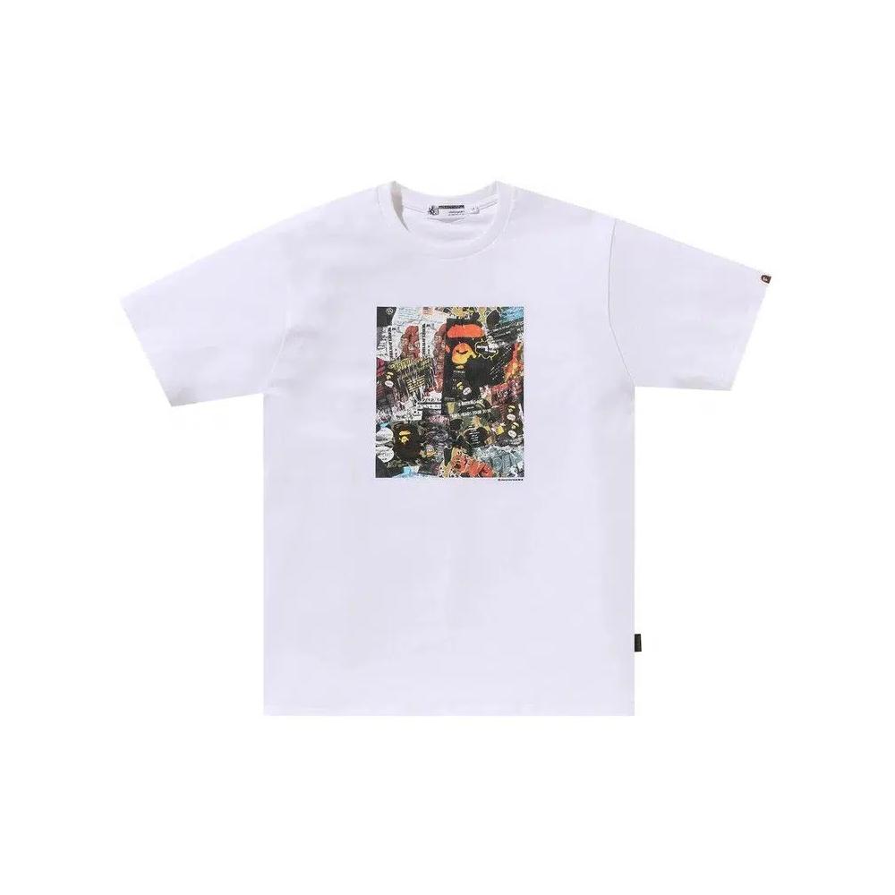 Футболки с коротким рукавом BAPE Flyer Pattern Print Tee 'White' 1