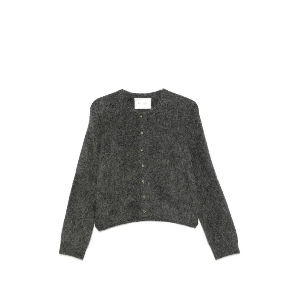 brushed-knit alpaca cardigan 1