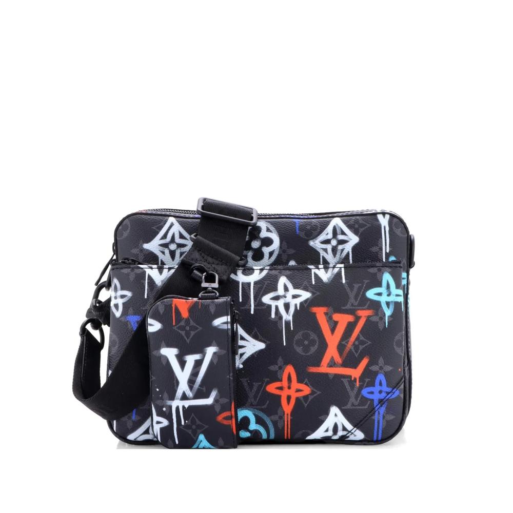 Сумка через плечо Trio Messenger Bag Graffiti Monogram Eclipse Canvas 1