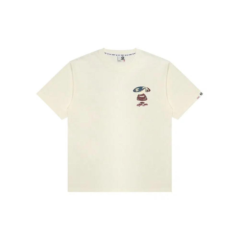 Футболки AAPE Unvs Moonface Graphic Tee 'Ivory' 1