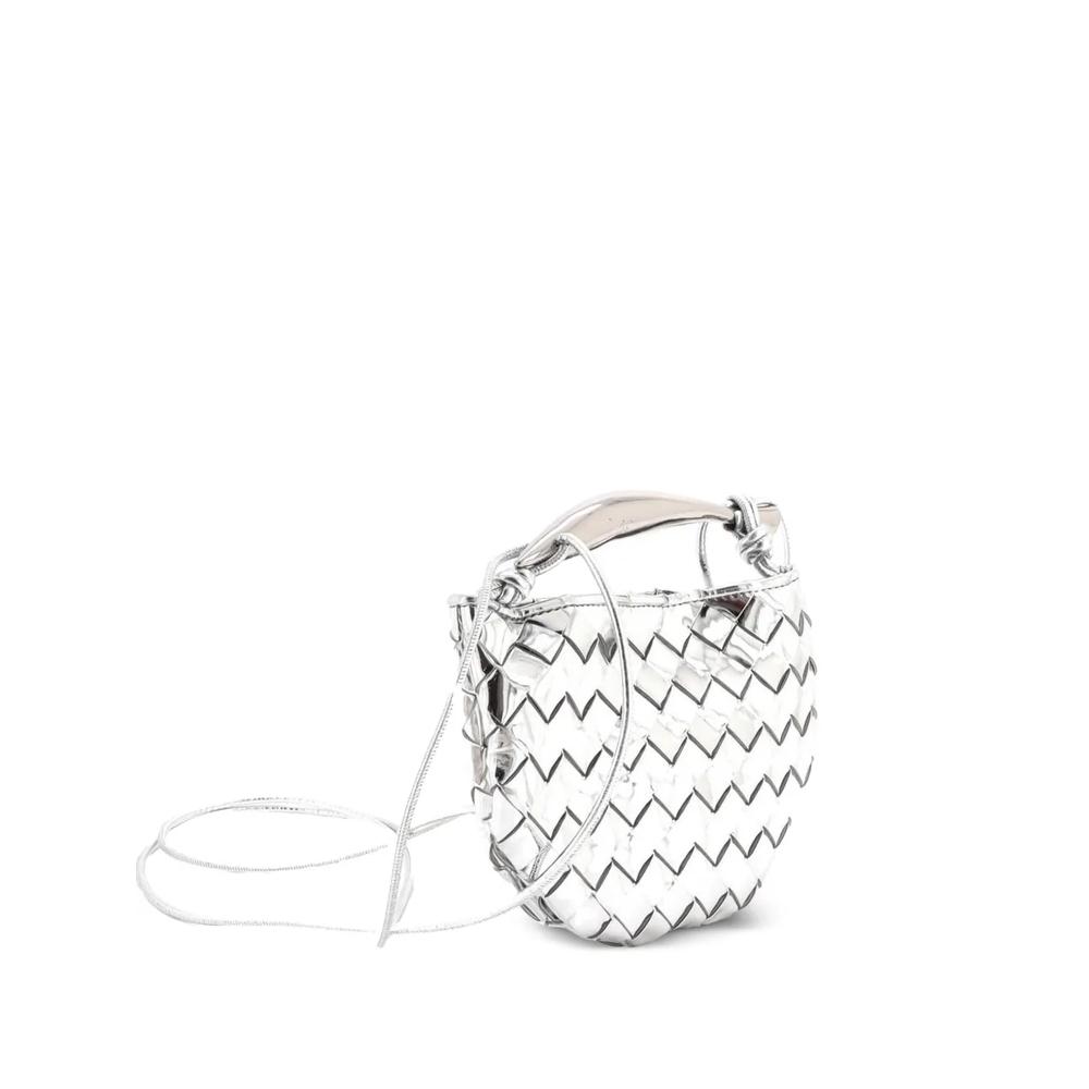 Мини-сумка через плечо Sardine Top Handle Bag Metallic Leather 2