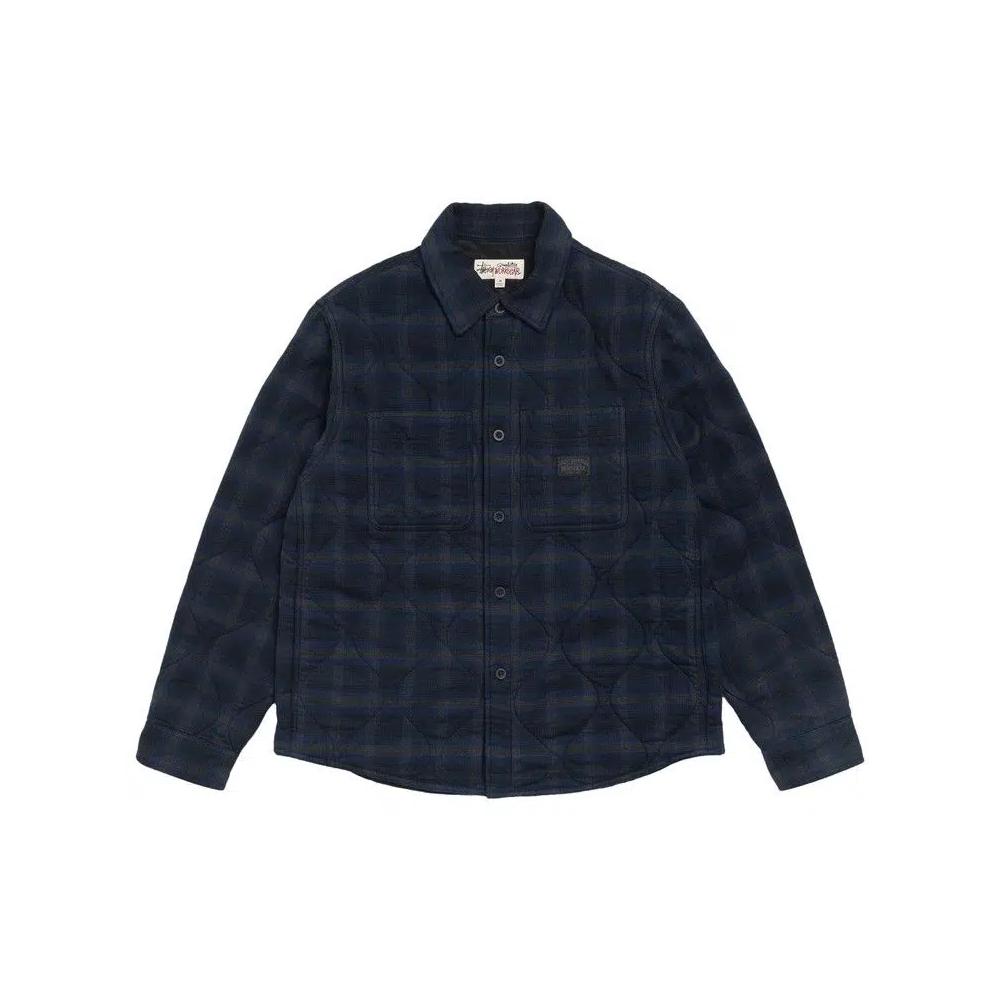 Верхняя одежда Stussy Стеганая Клетчатая Рубашка-Куртка 'Темно-Синий' 2