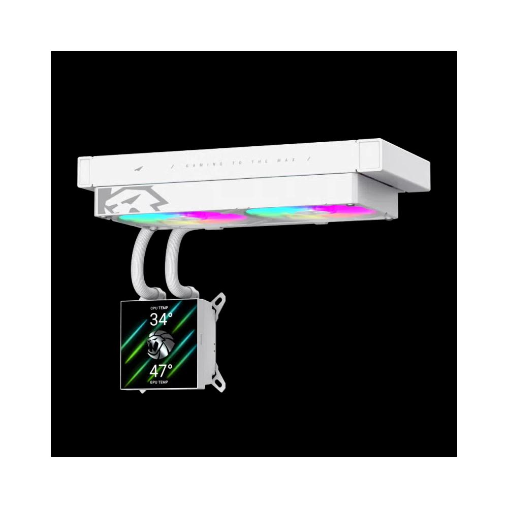 GameMax GLACIER 240 WH 240mm водяное охлаждение - Белый 2