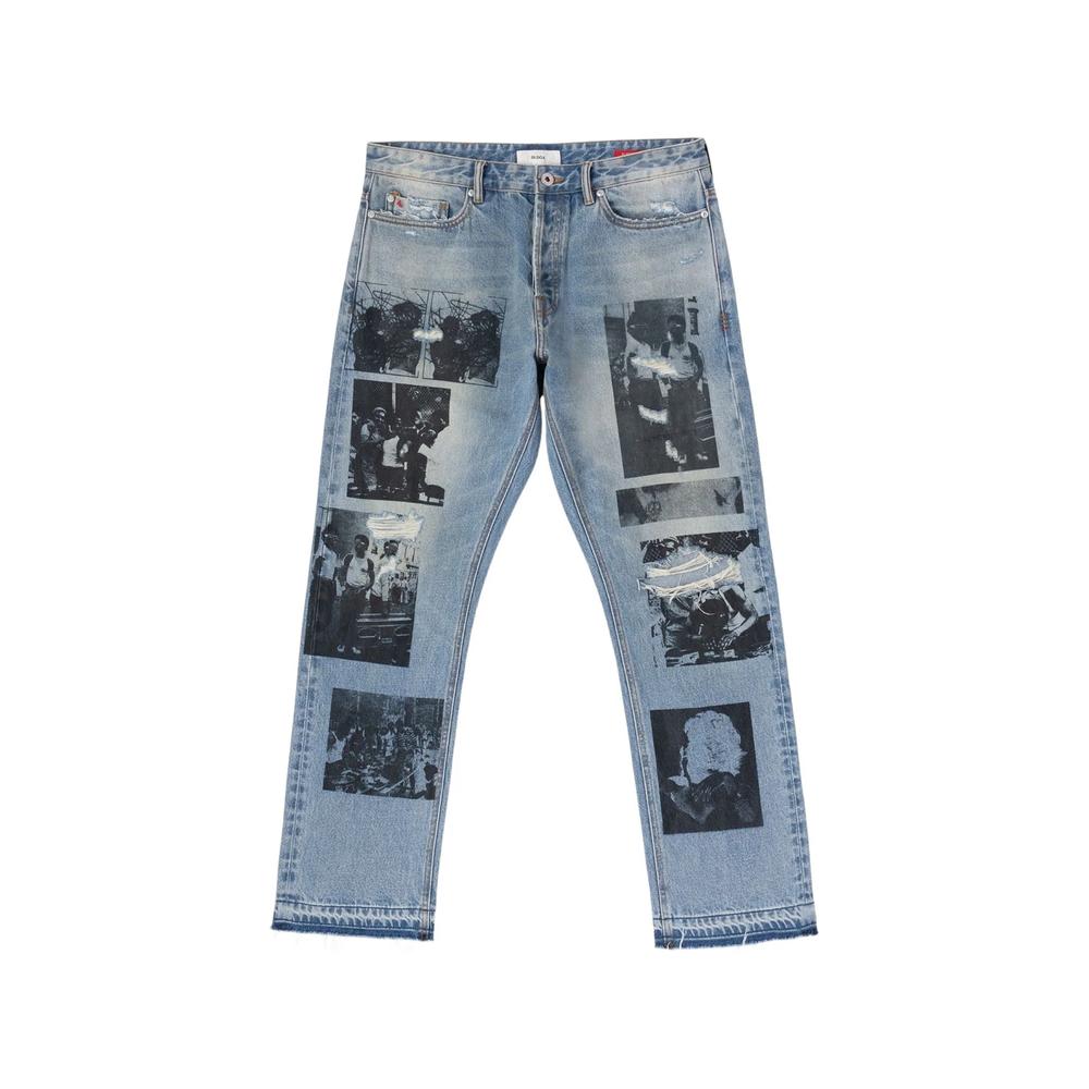 Mojave graphic-print distressed jeans 1