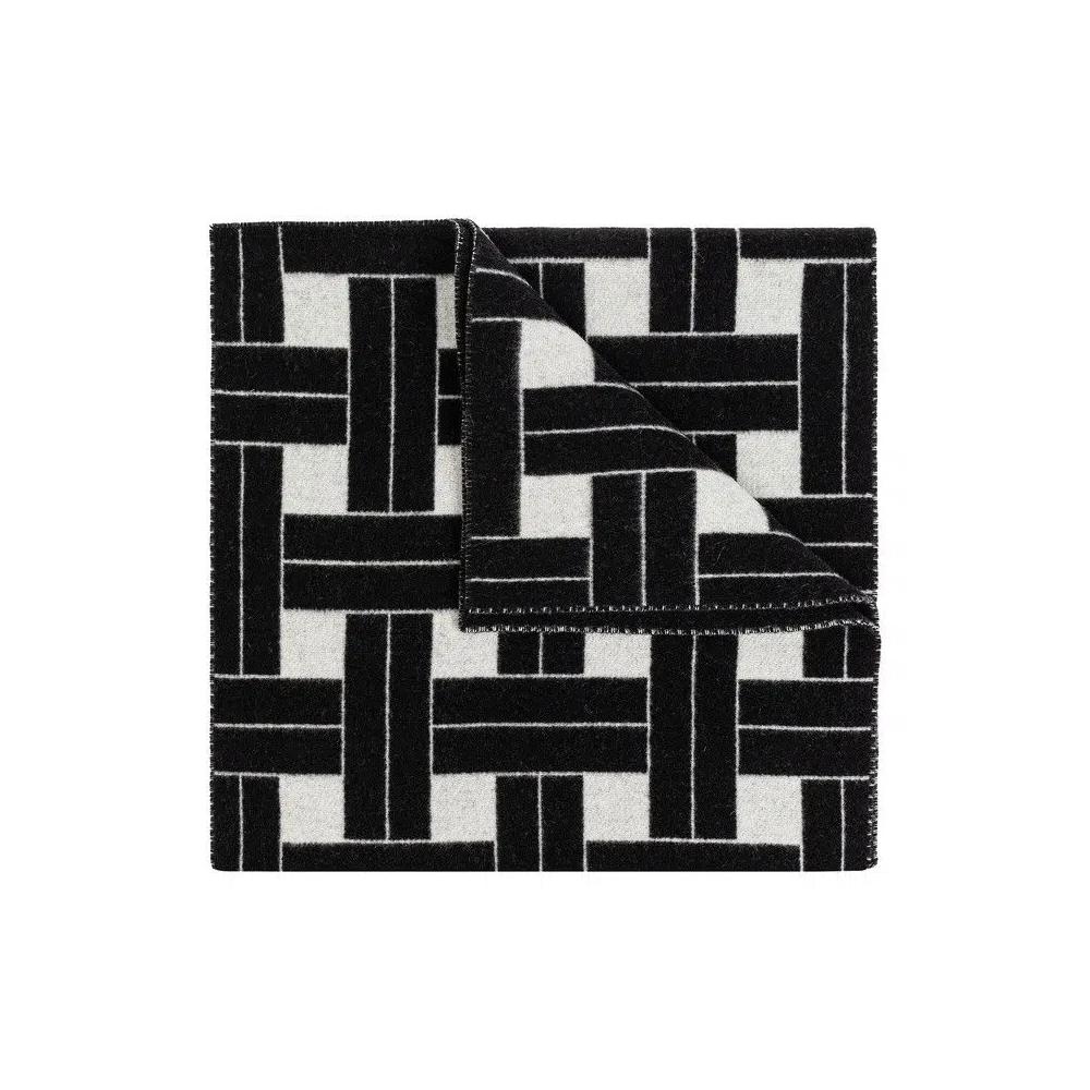 Шарфы Kenzo Large Reversible Scarf «Чёрный/Кремовый» 1