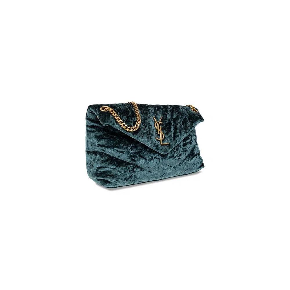 Сумки через плечо Saint Laurent Small Puffer Chain Bag 'Bright Emerald' 3