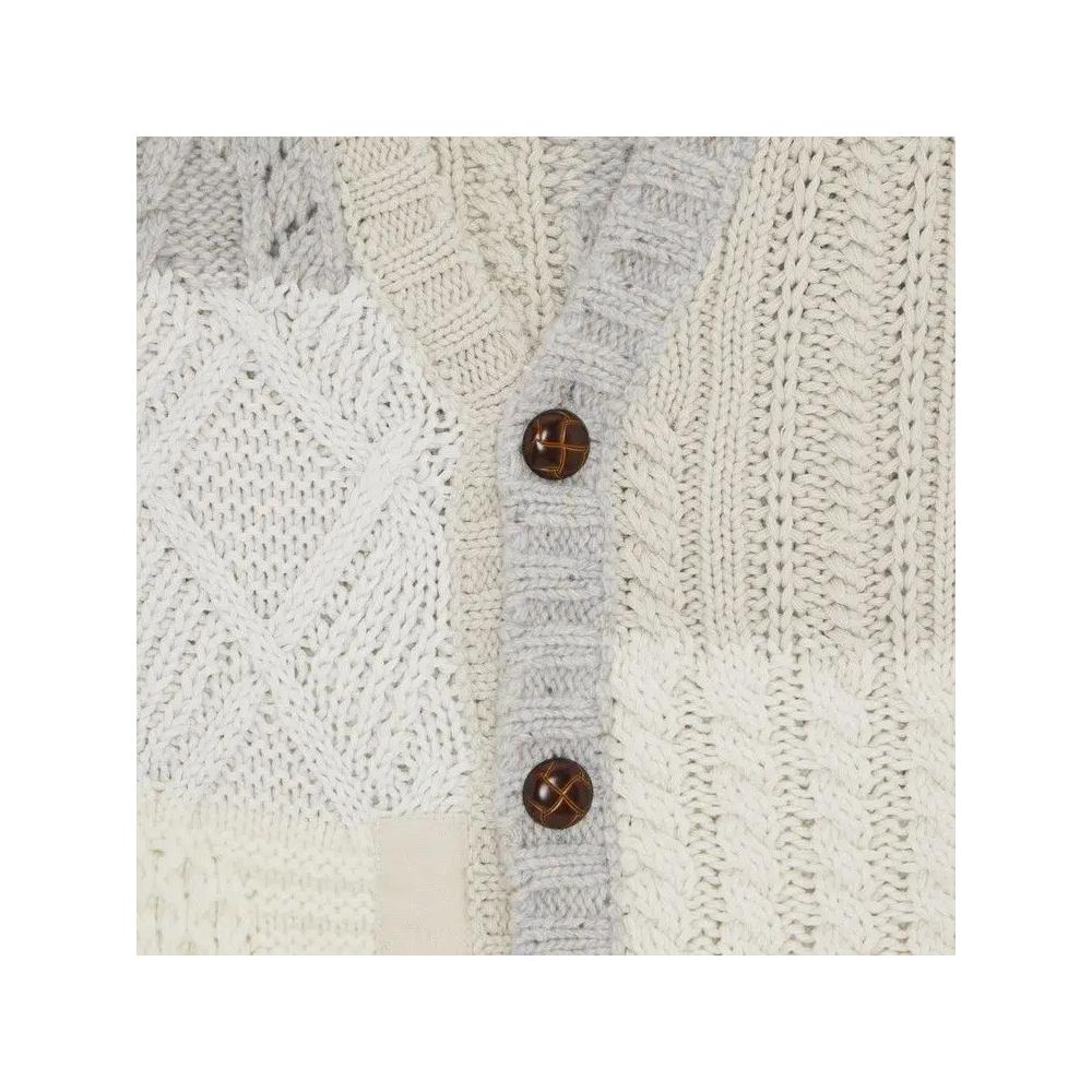 Кардиганы Supreme Patchwork Cable Knit Cardigan 'Ivory' 3