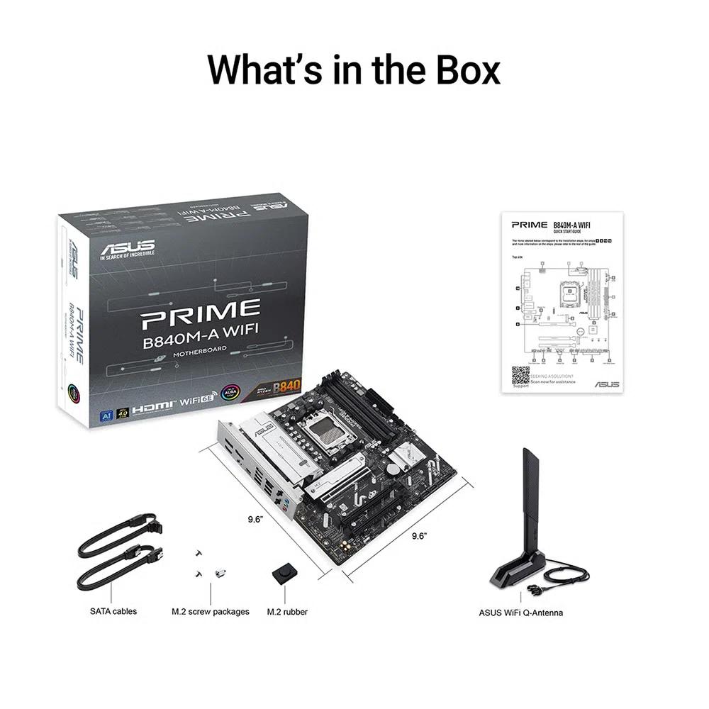 ASUS PRIME B840M-A WIFI-CSM Micro-ATX материнская плата (DDR5) 5
