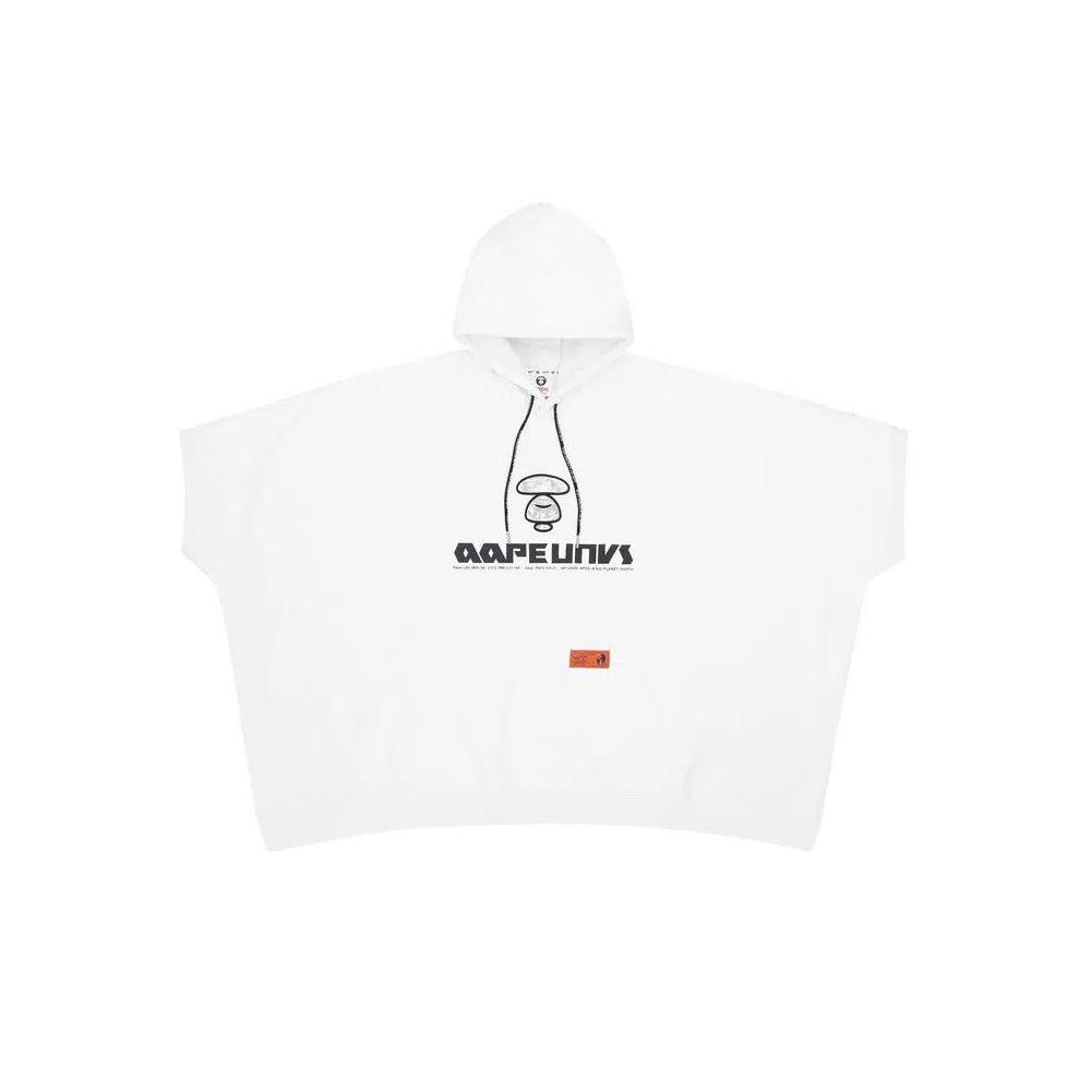 Худи AAPE Moonface Short Sleeve Hoodie 'Black' 1