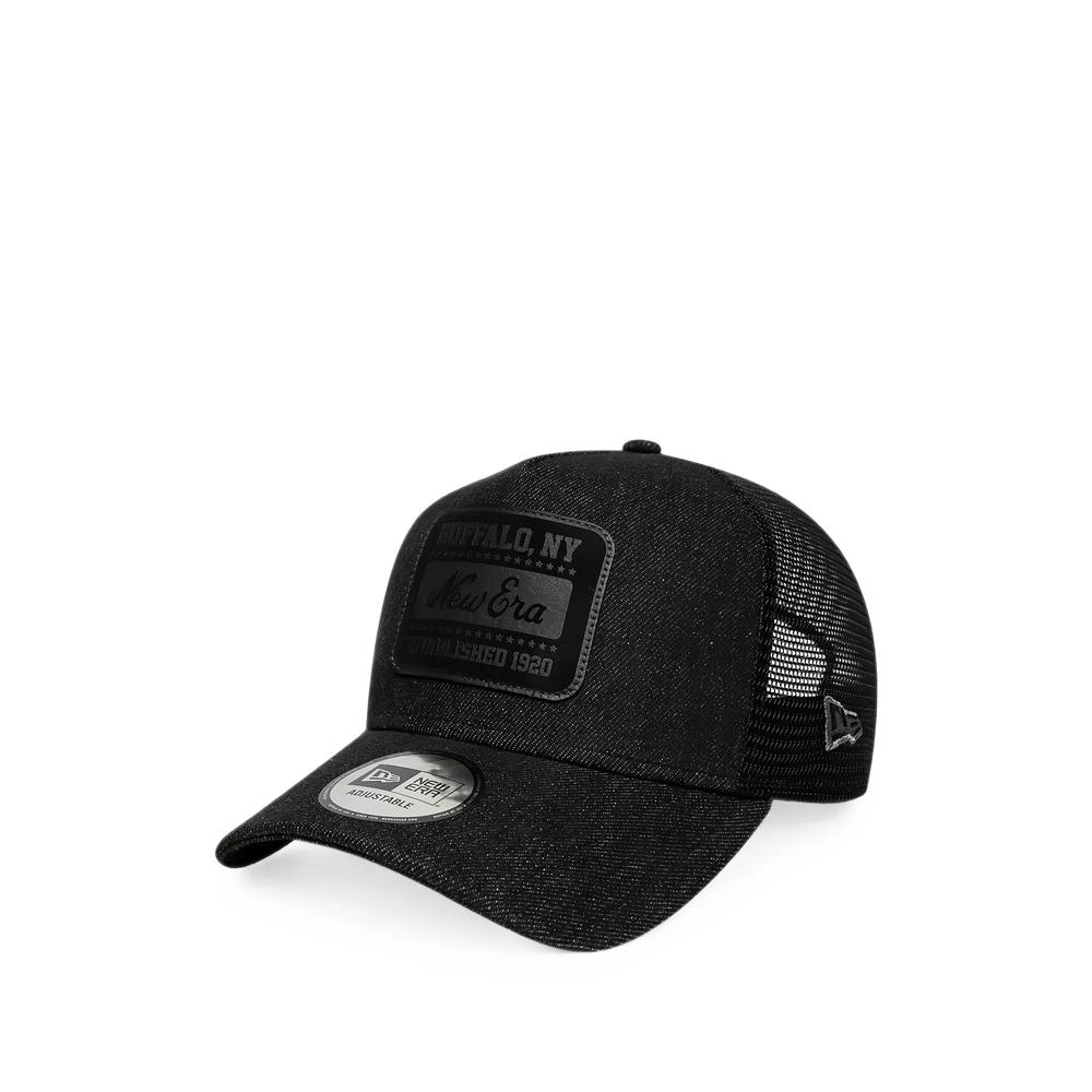 logo-patch denim trucker cap 3