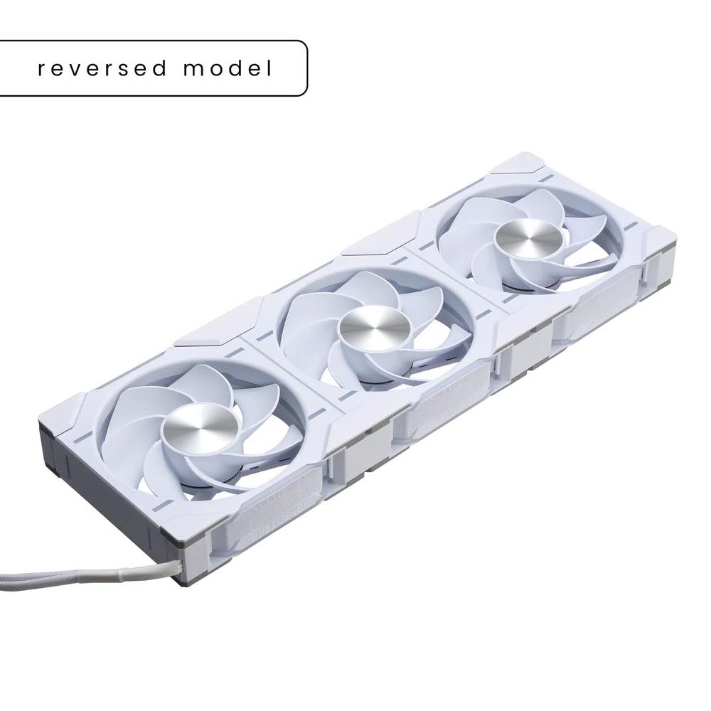 Phanteks D30 120mm PWM Reversed D-RGB вентилятор обратного обдува - Белый (тройной комплект) 2