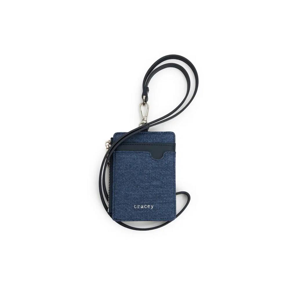 Держатель для карт Tracey Denim с текстурой джинсы и шнурком 5