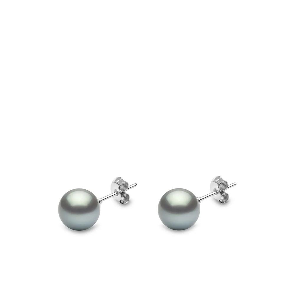 Серьги-гвоздики Classic из белого золота с жемчугом 1