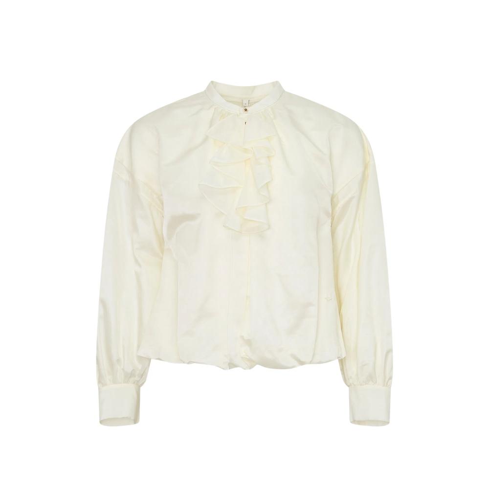 ruffled long-sleeve blouse 1