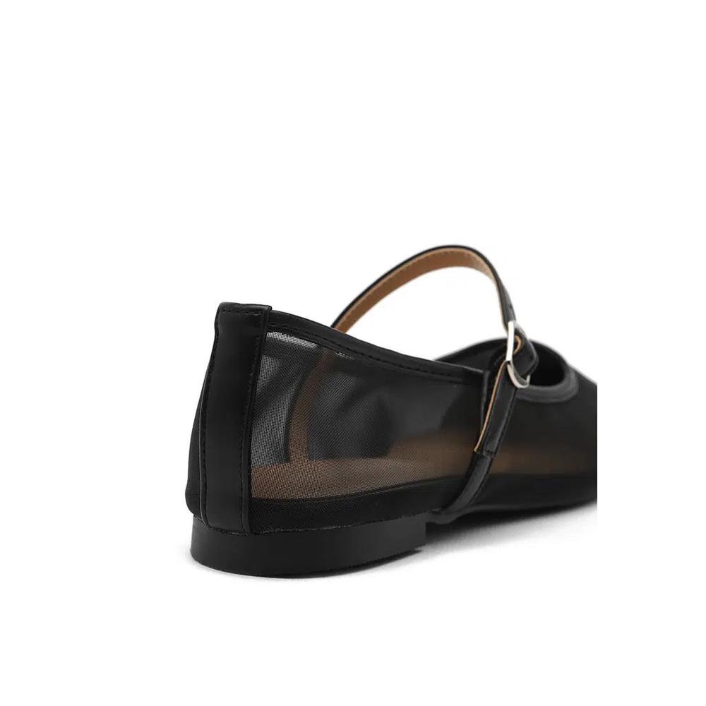 Maniel Mesh Maryjane Flats (1см) - Черный 4