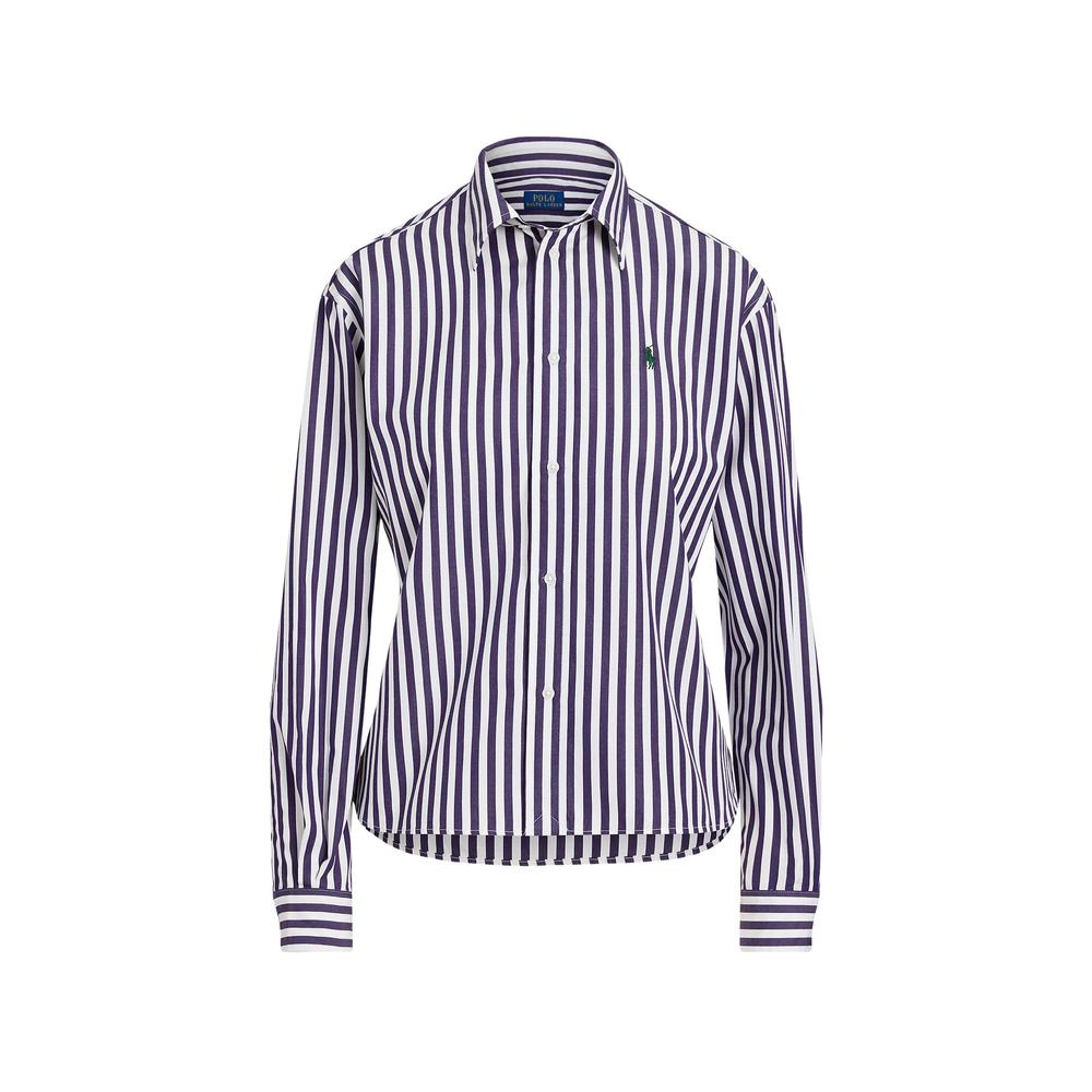 vertical-stripe cotton shirt 1