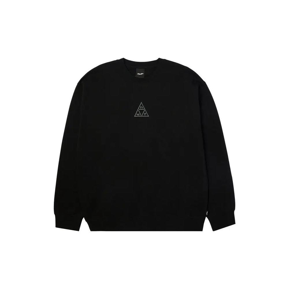 Свитшоты HUF Triple Triangle Embroidered Crew 'Black/Grey' 1